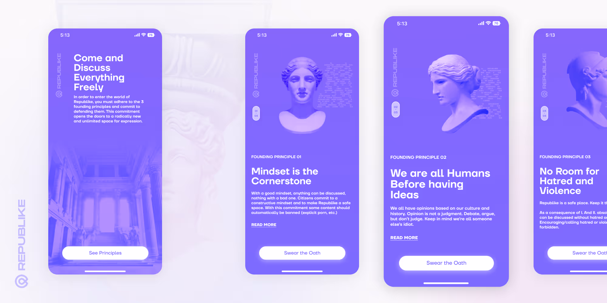 Constitution screens