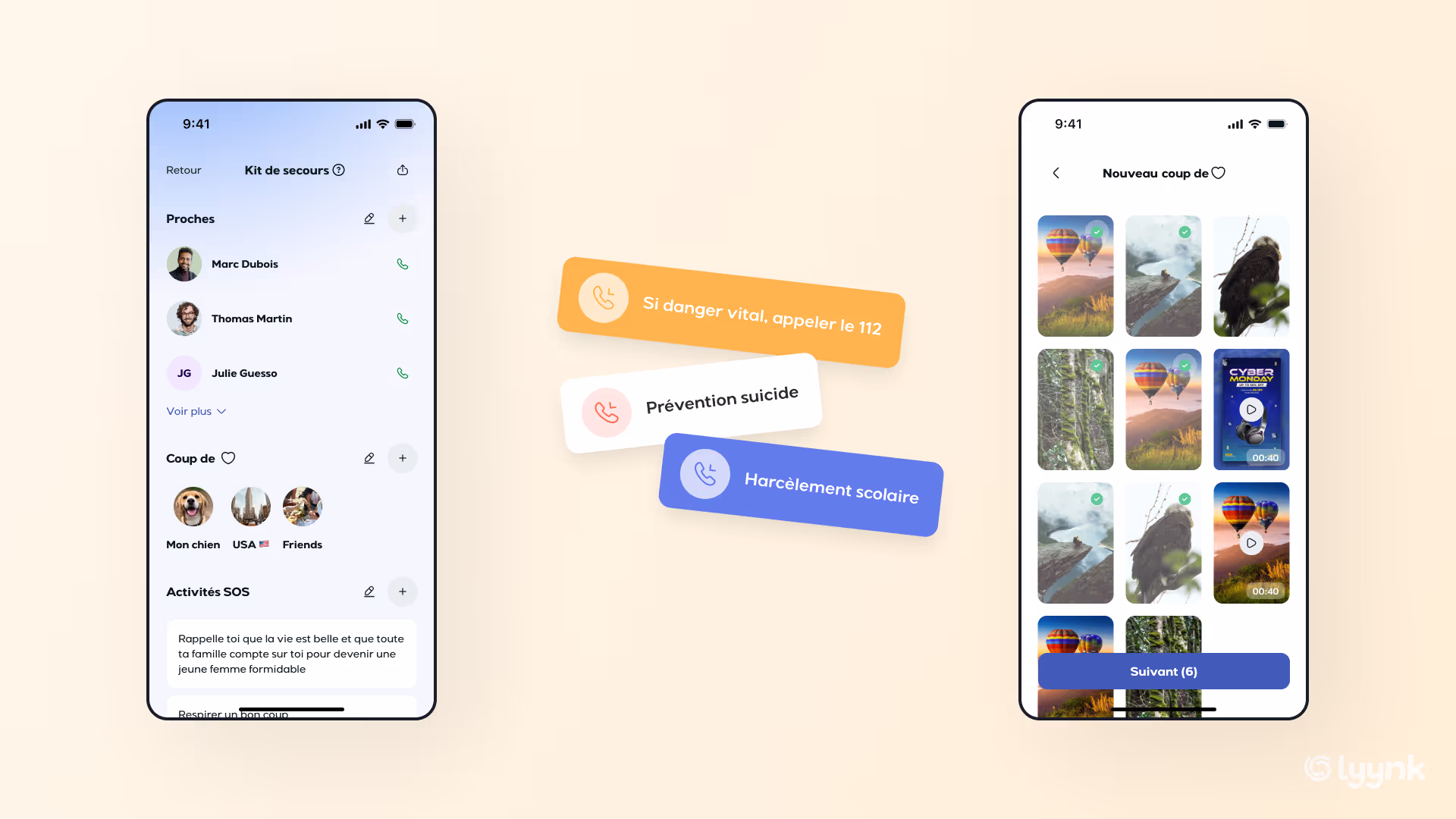 Rescue kit screen mockups