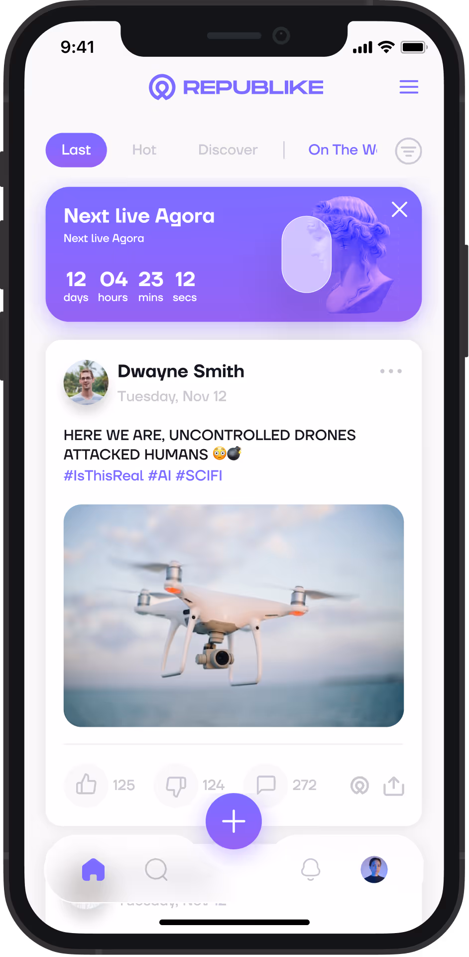 Home screen mobile mockup